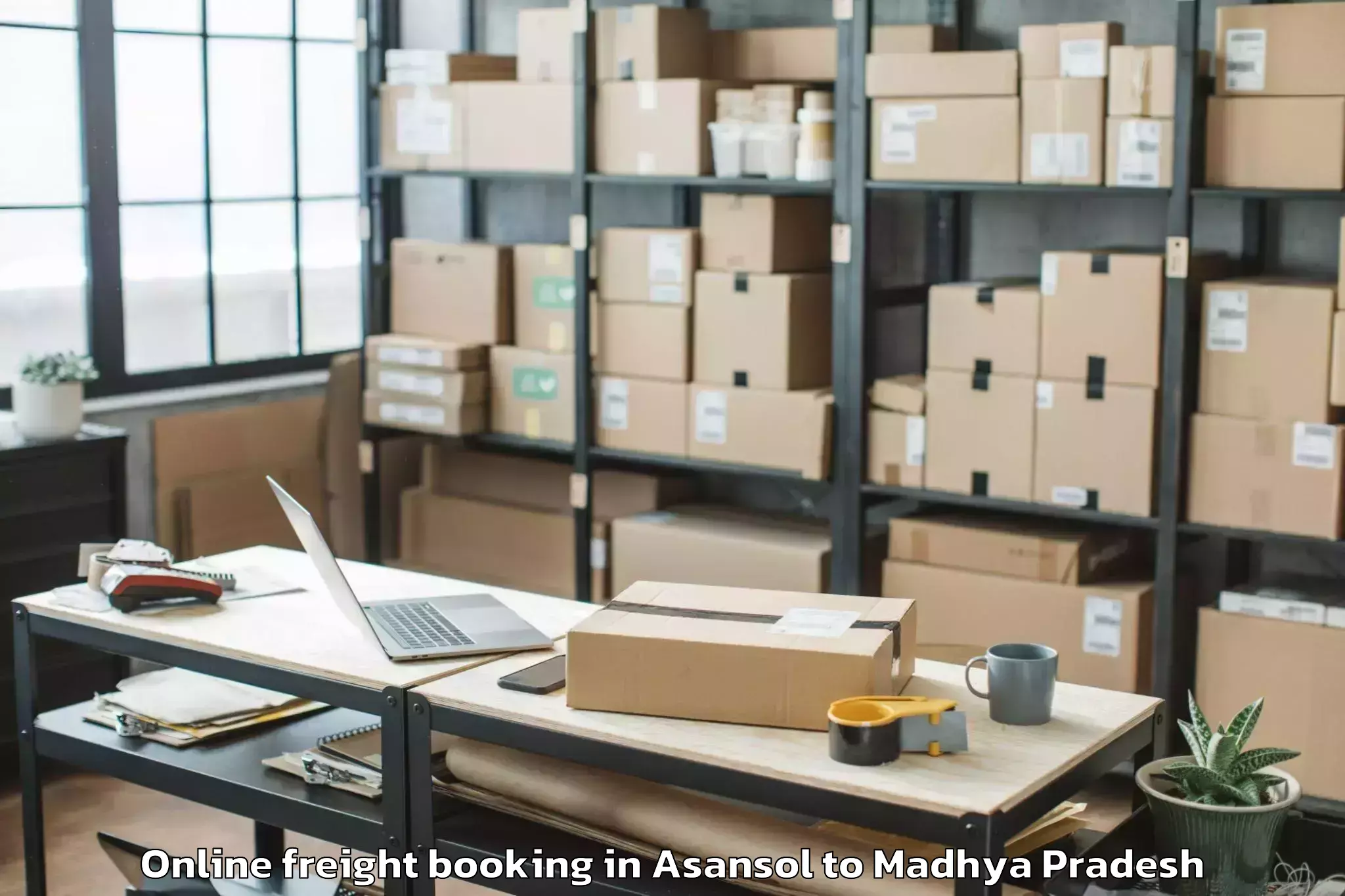 Easy Asansol to Mahidpur Online Freight Booking Booking